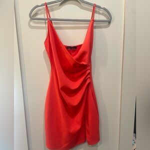 Elegant Orange Mini Dress